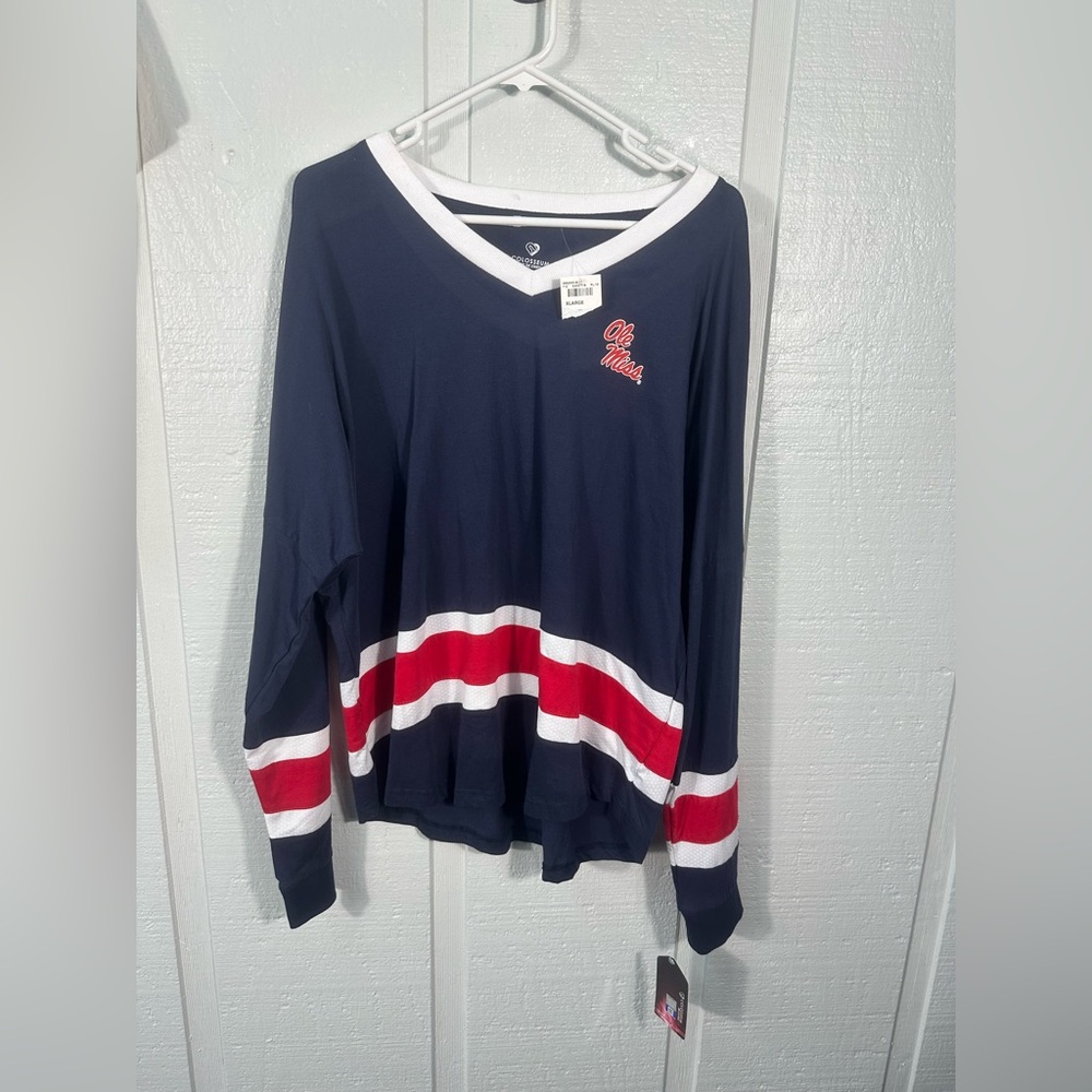 Colosseum Ole Miss Long Sleeve T Shirt Size XL NWT